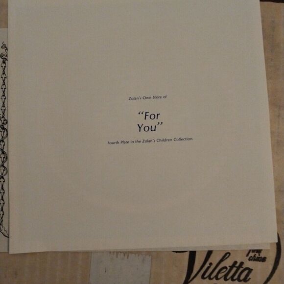 1981 For You 4th Issue Donald Zolan's  8.5" Collector's Plate With Box And Paper - Picture 5 of 5